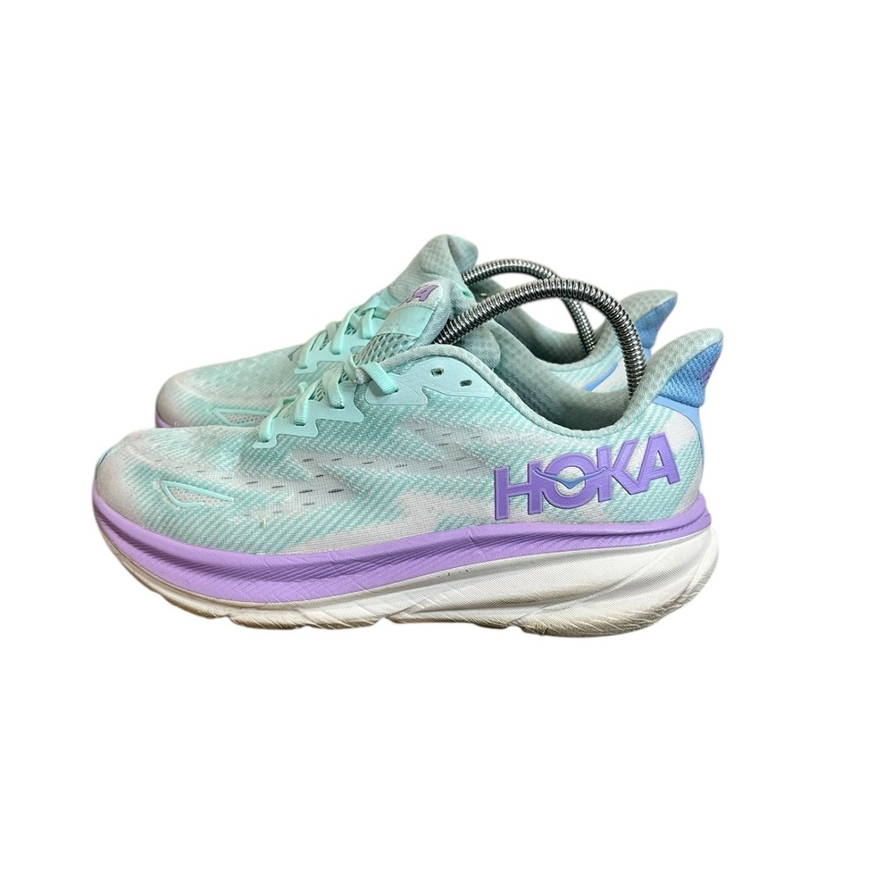 Hoka Clifton 9 Women Size 10.5 Wide Running Sunlit Ocean/lilac Most